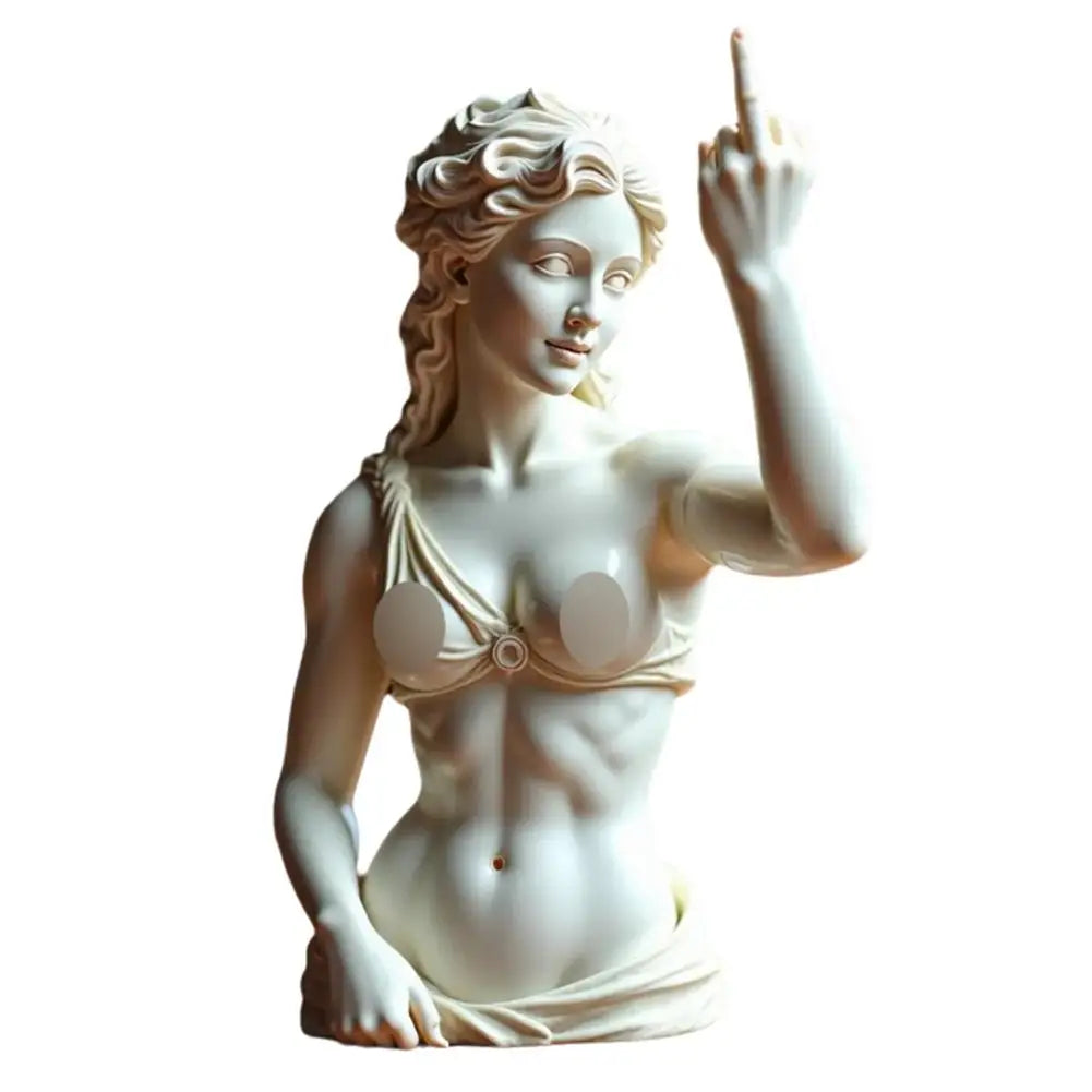 Vienna Goddess Statue, Middle Finger Resin Art Decor Funny Offensive Sculpture, Desktop Novelty Gift Decor Statue Home Decor