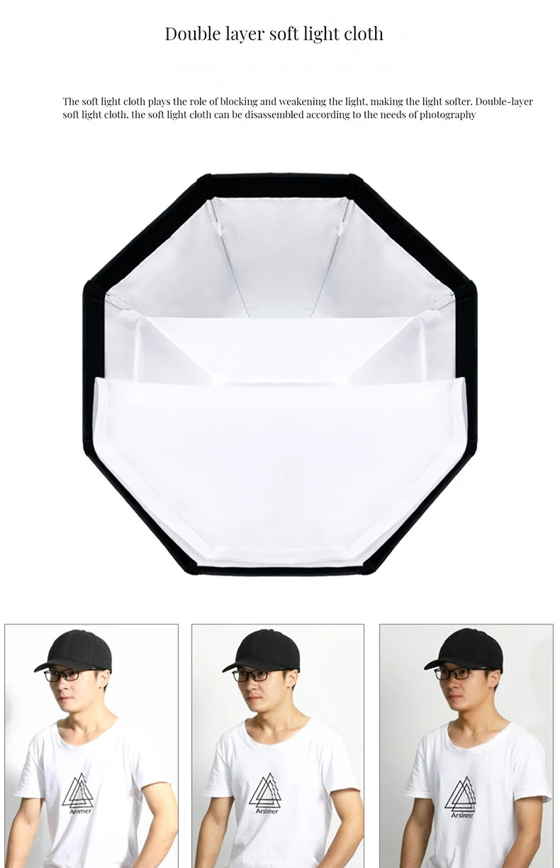 Softbox, Octagon Umbrella Light Box For Godox AD200 V1 Speedlite Flash Light, Photography Photo Studio, Triopo