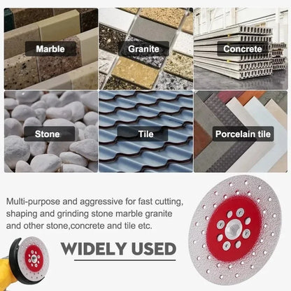 1Pc, Diamond Dry Cutting Blade Disc, Porcelain Ceramic Tile, Turbo Thin Cutting, Marble Concrete Sandstone, 105 115 125mm