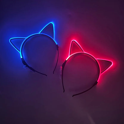Luminous Cat Ears LED Hair Band Kawaii Accessories Cosplay Supplies Glowing Colorful Headband For Birthday Christmas