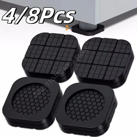 New 4/8Pcs Anti Vibration Washing Machine Feet Pad Anti Slip Silent Universal Washing Machine Refrigerator Furniture Foot Pads