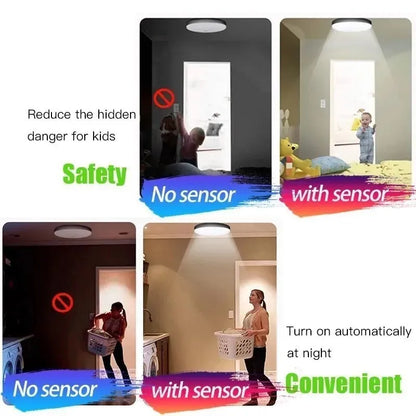 Led Ceiling Lamp With Motion Sensor, 40W 30W 20W 18W 15W 12W, Led Ceiling Light Fixtures For Entrance Balcony Corridor 110V 220V