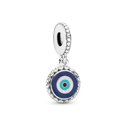 Nuevo colgante de plata 925 compatible con pulsera original, joyas para mujer, serie azul, colgante de pulpo, delfín, búho, camaleón