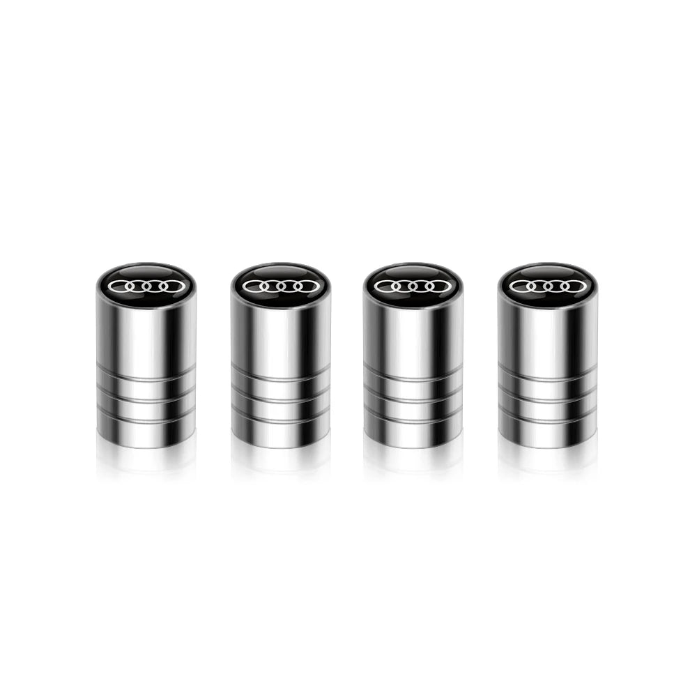 4pcs Aluminum Alloy Styling Car Wheel Tire Air Valve Caps Accessories For Audi Sline A1 A2 A3 A4 A4L A5 A6 A7 A8 A8L TT Q1 Q2 Q3