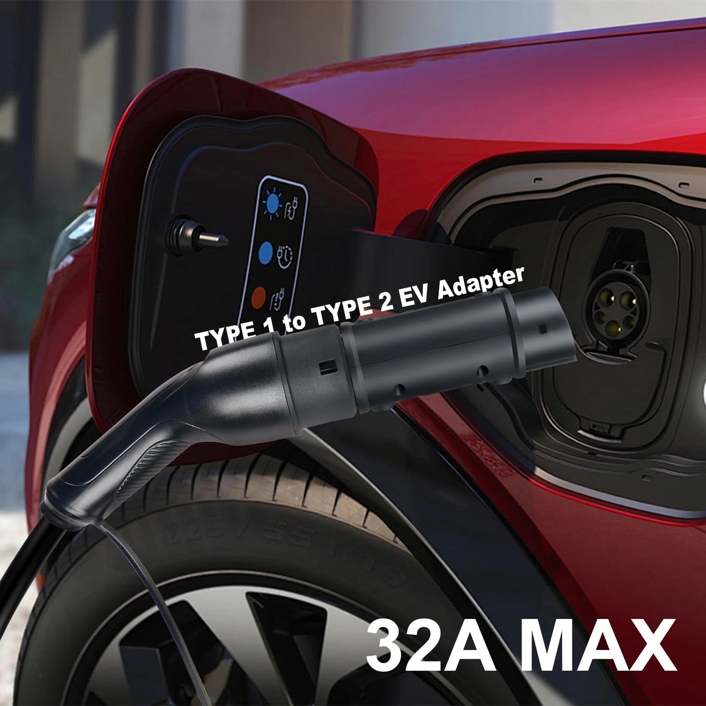 Kolanky 32A 7.2 KW Type 2 to Type 1 Adapter Type 1 to Type 2 Converter Type 2 to GBT Adapter for Charging Electric Vehicles
