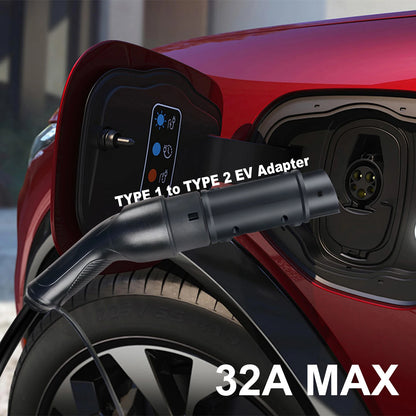 Kolanky 32A 7.2 KW Type 2 to Type 1 Adapter Type 1 to Type 2 Converter Type 2 to GBT Adapter for Charging Electric Vehicles
