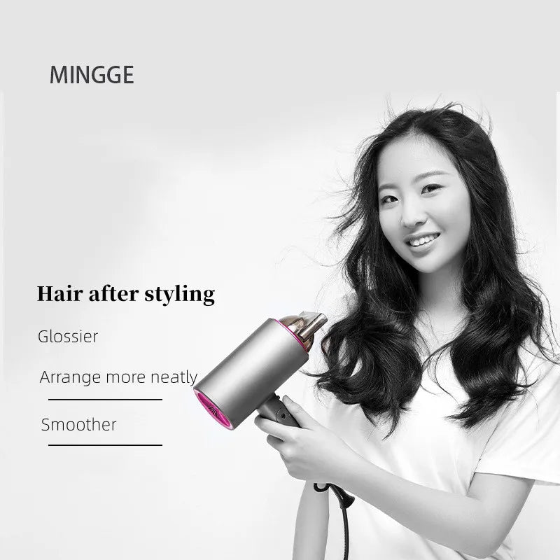 Popular Foldable Hair Dryer 1800W Blue Light Negative Ion Super Silent US/EU/UK Plug 110V/220V Home Barber Recommended