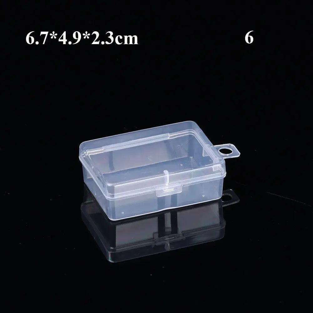 Various Shapes Plastic Transparent Storage Box, Small Items Sundries Organizer Case, Jewelry Earrings Rings Beads Container Tools
