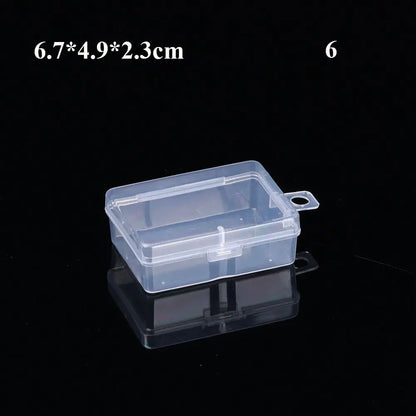 Various Shapes Plastic Transparent Storage Box, Small Items Sundries Organizer Case, Jewelry Earrings Rings Beads Container Tools