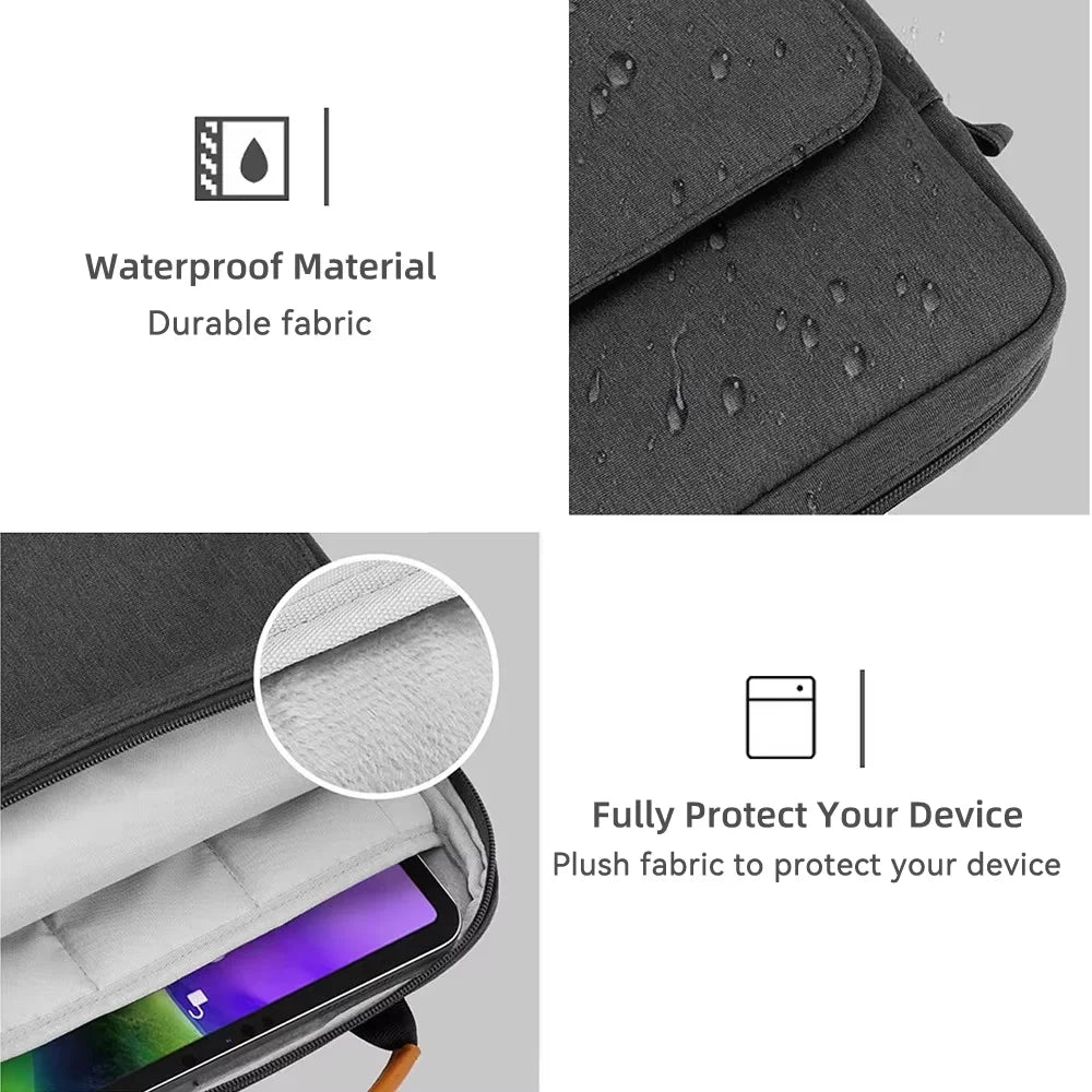 Laptop Handbag Cover For Macbook Air & Pro 11 12 13 inch Waterproof Notebook Bag For 9 to 13 inch Tablet Multi Pockets Case