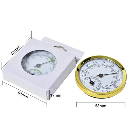 Mini Stainless Steel Thermometer Hygrometer, Street Thermometers, Thermo-Hygrometer Measuring Instruments Tool for Home Supply