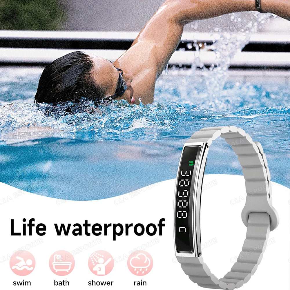 New Health Smart Bracelet Men Women Fitness Sports Band Stress Test HRV Monitor Waterproof Pedometer Smart Watch for Android iOS