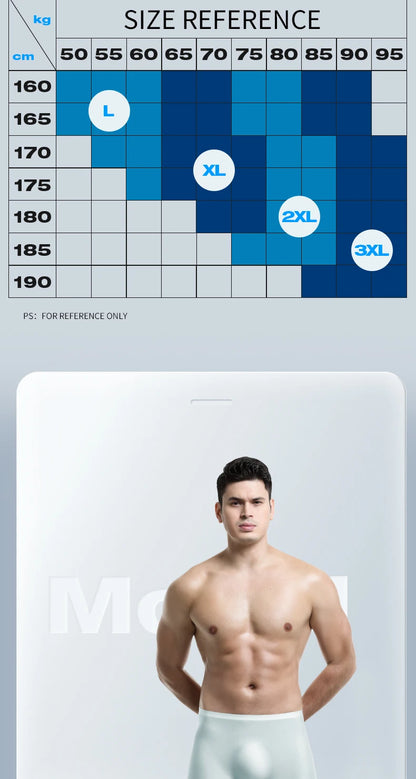 Men's Underwear, Men's 3D Stamping Ice Silk Boxers, Seamless Thin Boxers, Lengthened Sports Summer Shorts