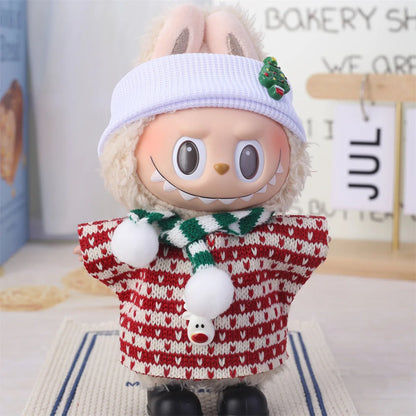 Labubu Accessories Clothes Suitable For V1 V2 V3 Labubu  Christmas Deer Set Labubu Red clothing Christmas Fashion Gift