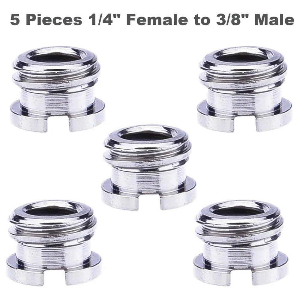 Camera Male to Female Conversion Screw 1/4" 3/8" Inch 20-Thread Fixed Mount Converter for DSLR Light Stand Tripod Ballhead