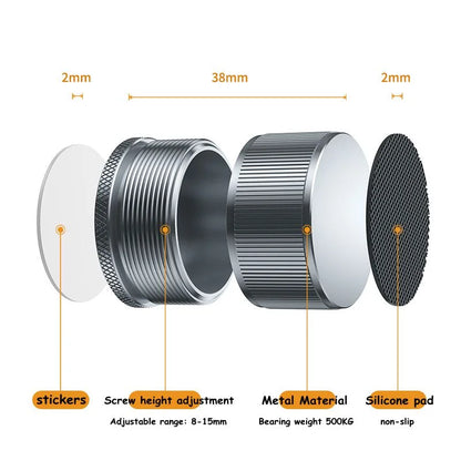 2/4Pcs, Metal Furniture Leg Booster Pad, Bed Riser, Height Adjustable Sofa Feet, Washing Machine Leg Cusion