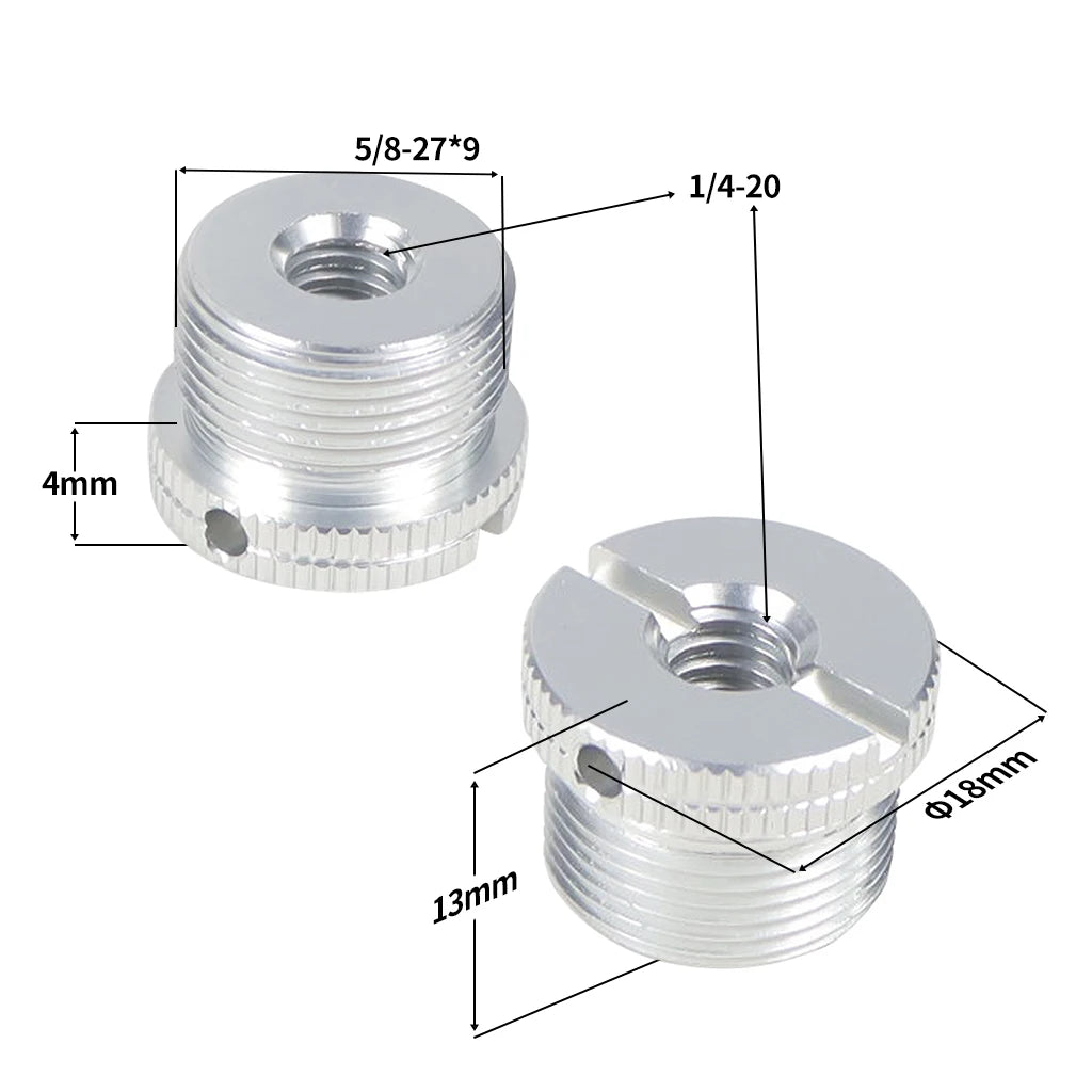 Microphone Holder Extended Rod 5/8"-27 5/8 1/4 3/8 Male Female Screw Converter Adapter Mic Stand Mount Tripod Camera Conversion