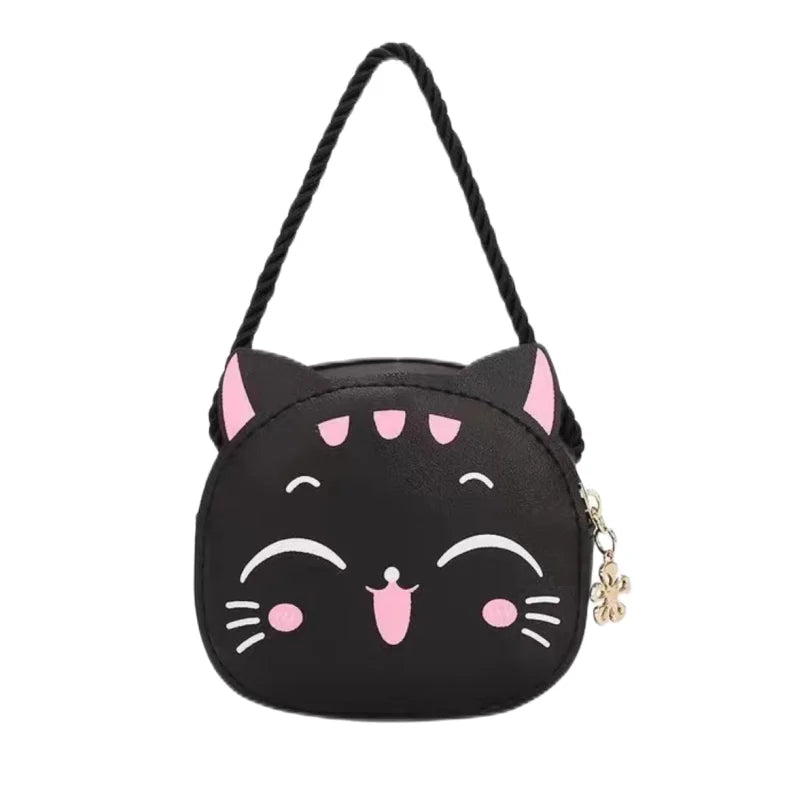 Cartoon Kids Bag, Fashion Cute Cat Crossbody Bag, Coin Wallet Lovely Hand Bags for Boys and Girls, Mini Shoulder Bags