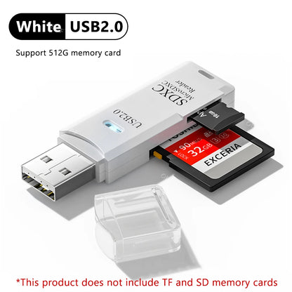2-in-1 Card Reader USB 3.0/2.0 SD TF Card Memory Reader High-Speed Card Reader for PC Laptop Accessories SD Card Adapter