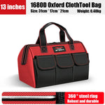 2026 New1680D Oxford Cloth Tool Bag Professional Electrician Wrench Waterproof Working Multifunction Organizing Storage Tool Bag