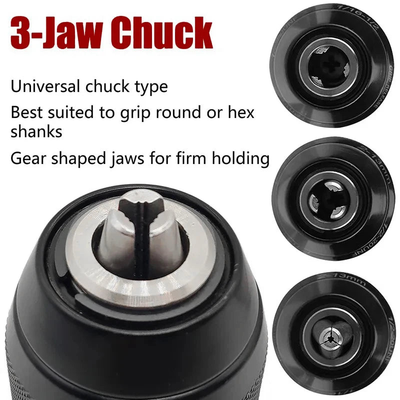 1Pc 1.5-10mm OR 0.8-10mm 1/4" Hex Shank Drill Chuck Keyless Drilling Quick Change Bit Adapter Converter Woodworking Power Tool