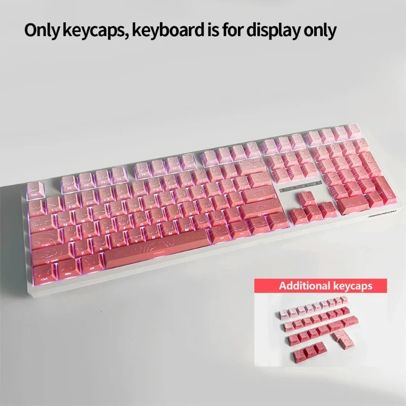 Contour 4.0 Side Engraved Keycap PBT Translucent 97 Key Gaming Mechanical Keyboard Key Cap White For Magnetic Switch F75 GMK87
