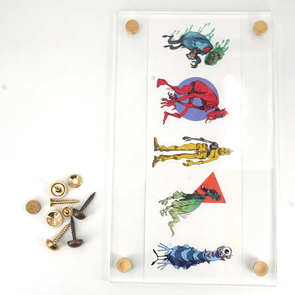 8Sets, Brass Decorative Nail, Mirror Advertising Board Cap Cover Self-tapping Screw, 9mm/12mm/13mm/15mm