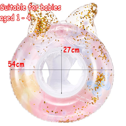Baby Swimming Float Ring Toy Inflatable Swim Ring Floating Safty Seat with Canopy Kid Summer Water Pool Play Equipment Beach Toy