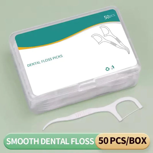1/3/6/20 Boxes Disposable Plastic Toothpick Dental Floss High-Tension Smooth Dental Floss Stick Portable Dental Floss Box