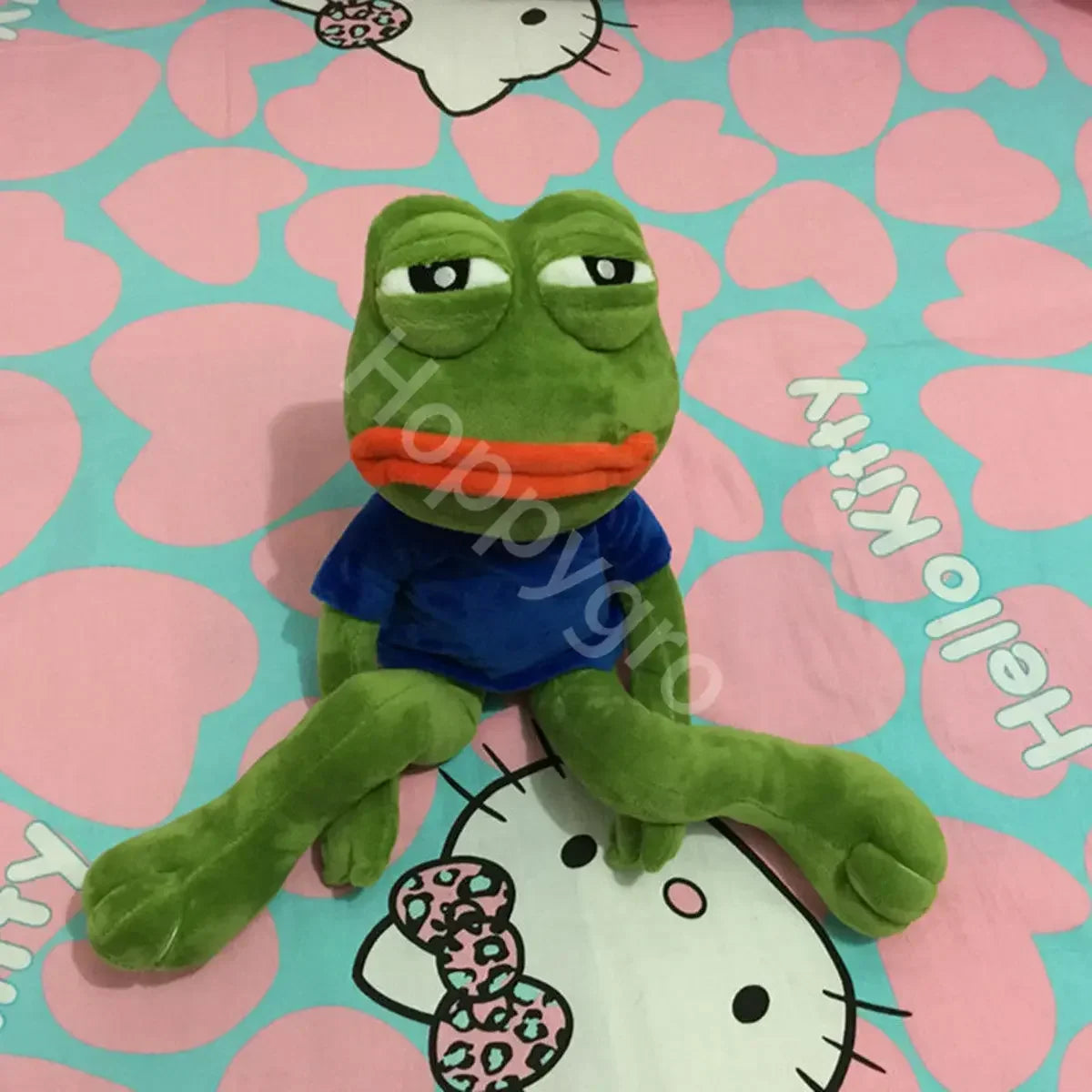 45cm Sad Frog Plush Toy Soft Stuffed Pillow Magic Expression Pepe The Sad Frog Animal Plush Doll Birthday Gifts for Kids Girl