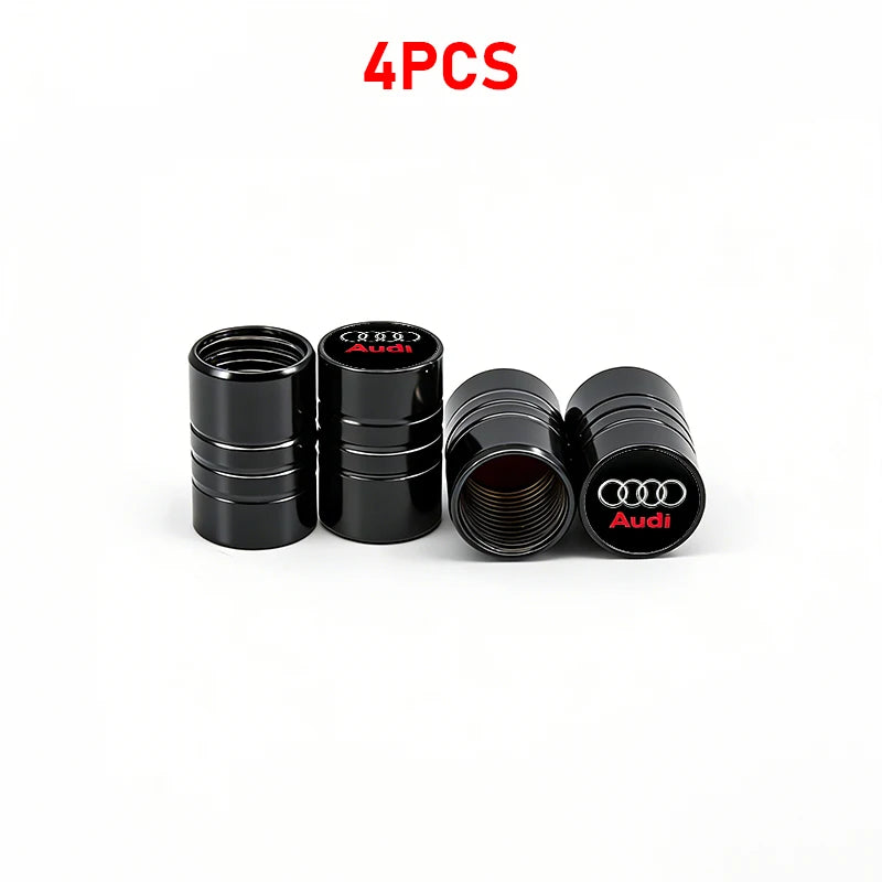 Anti-Rust Car Tire Valve Stem Caps Suede Keychain For Audi Sline A3 A1 A4 A6 B8 A5 B7 C7 A7 A8 B9 B6 C6 R Auto Wheel Accessories