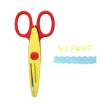 Mr.paper 6 Styles Minimalistic Lace Scissors Wavy Pattern Small Round Head Children Special Student Art Tool Stationery Scissor