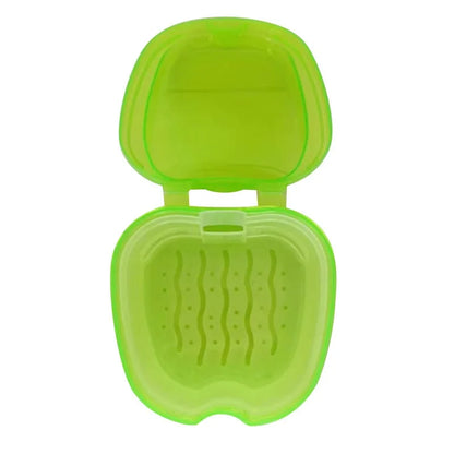 Caja de almacenamiento para dentaduras postizas con cesta colador, caja para dientes postizos, funda para retenedores de ortodoncia