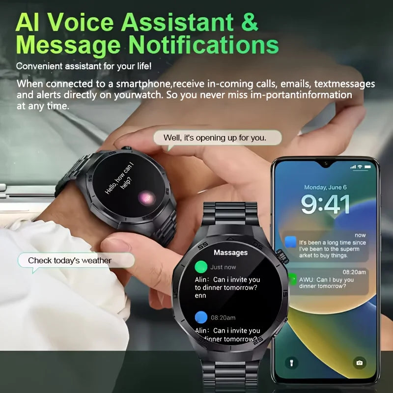 2026 New Bluetooth Smart Watch with Call Function 1.52-inch Customizable Dial Sporty Smartwatch for Men Women Health Monitor