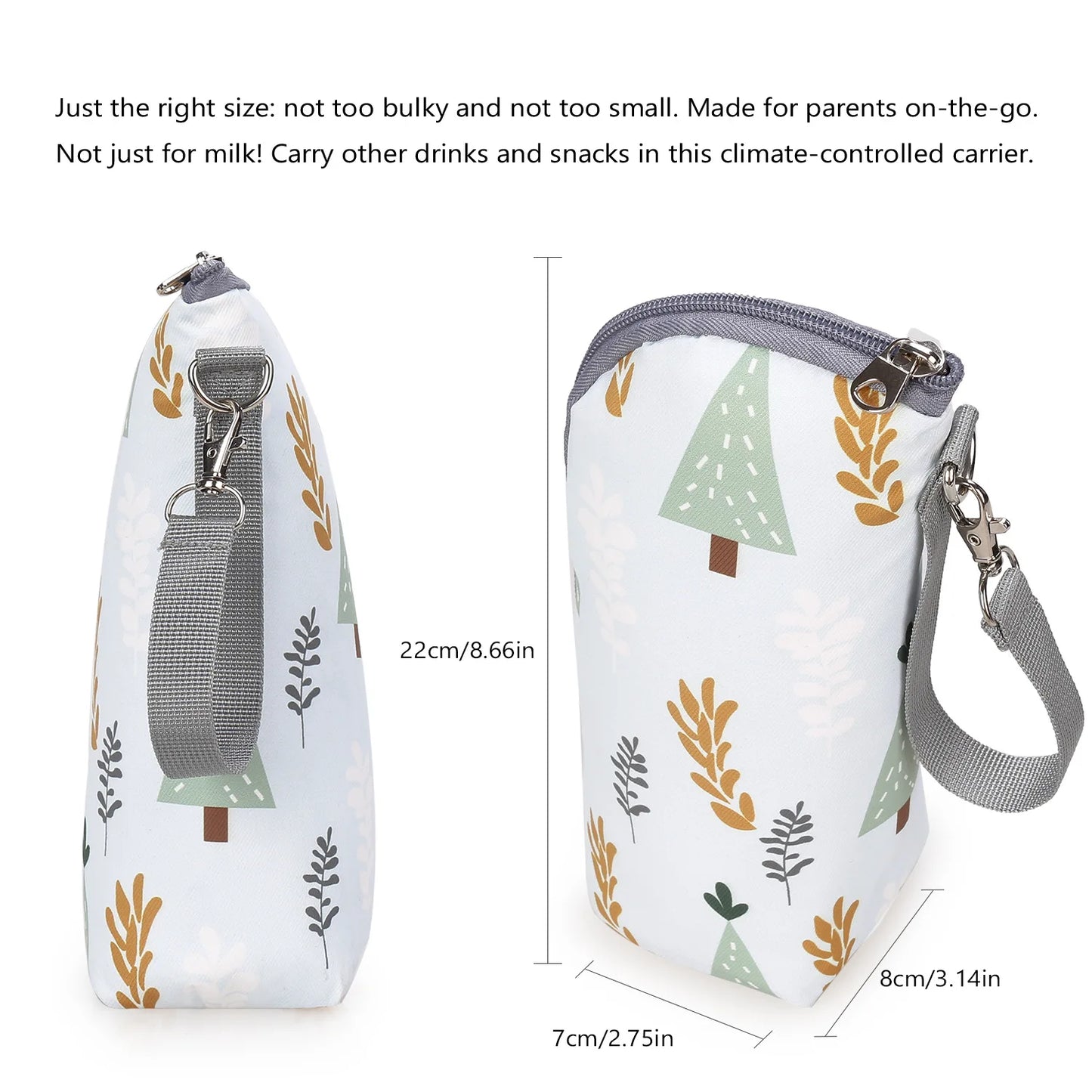 Baby Bottle Bag Portable Mother Feeding Bottle Warmer Baby Feeding Aluminum Mold Insulation Outing Stroller Hanging Bag