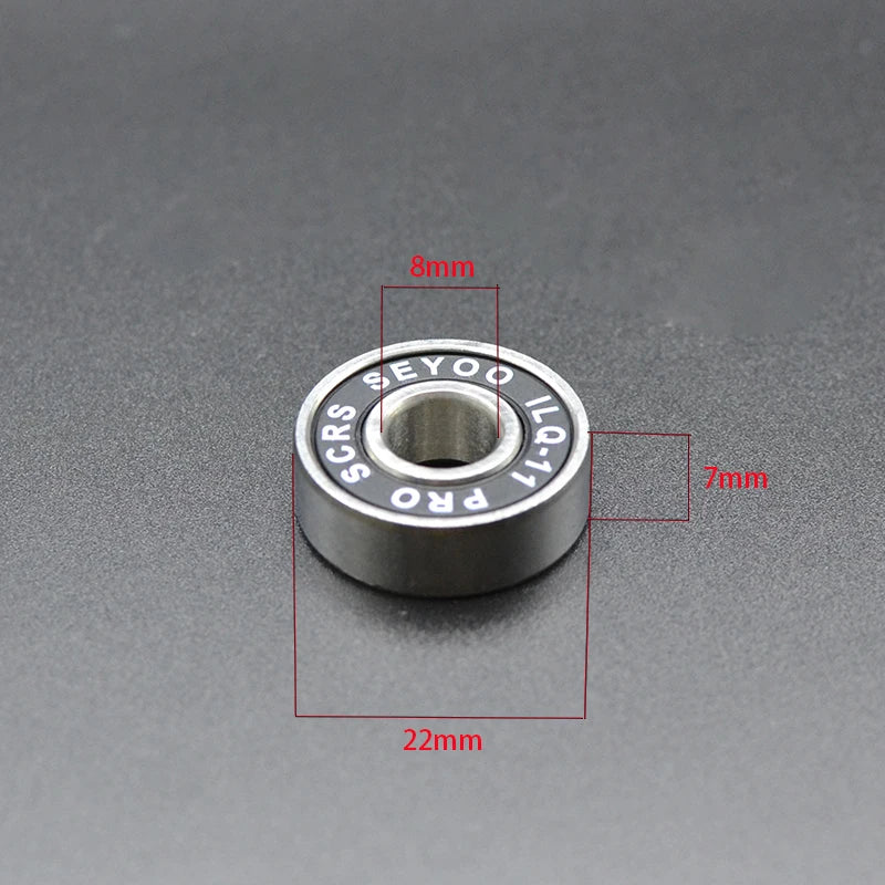 8Pcs 608 2RS Bearing ILQ-11 8x22x7 Green Longboard Speed Inline Skate Wheel Bearings Skate Scooter Smooth Skate Scooter Bearings