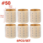 6pcs Ceramic Thermal Hair Rollers Aluminium Core Fast Heating Self Gripping Air Bang Magic Sleep Curlers Light 60mm White 1943