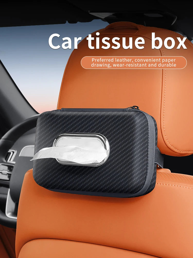 Car sun visor tissue box, seat back car mounted tissue box, car mounted armrest box, high-end storage decoration sanitary paper box