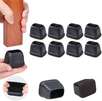8Pcs, Silicone Chair Leg Floor Caps, Floor Protectors, Chair leg Foot End Covers for No Noise