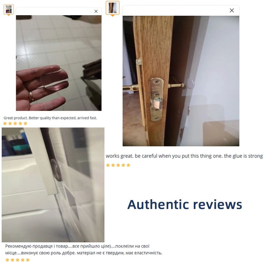 Round Transparent Soft Silicone, Door Stopper, Muffler, Wall Protector, Self-adhesive Door Handles Bumper