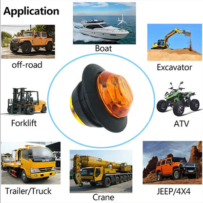 10PCS 24V LED Side Marker Indicator Lights Truck Warning Tail Light Trailer Lorry Car External Clearance Turn Signal Lamp