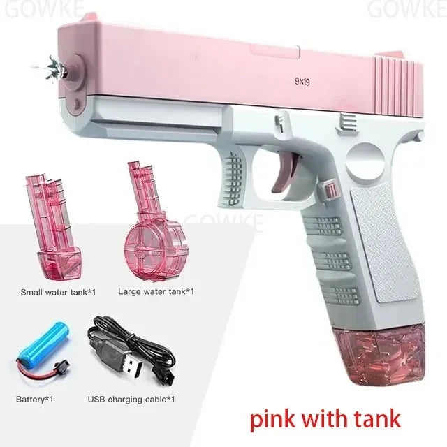 Summer Water Gun, Non-Electric, High-Pressure, Fully Automatic Shooting, Water Beach Toy Gun for Kids, Children, Boys, Girls