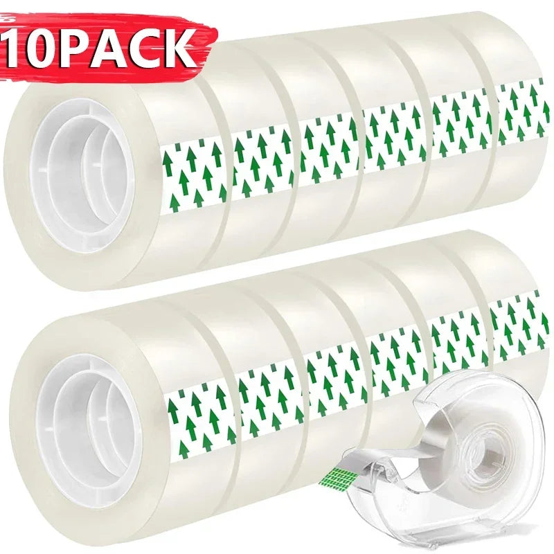 10/5/1 Rolls, Premium Transparent Tape, 0.8cm 1.2cm 1.8cm, Multifuntion High-viscosity Adhesive Tape for Gift Wrapping Packing