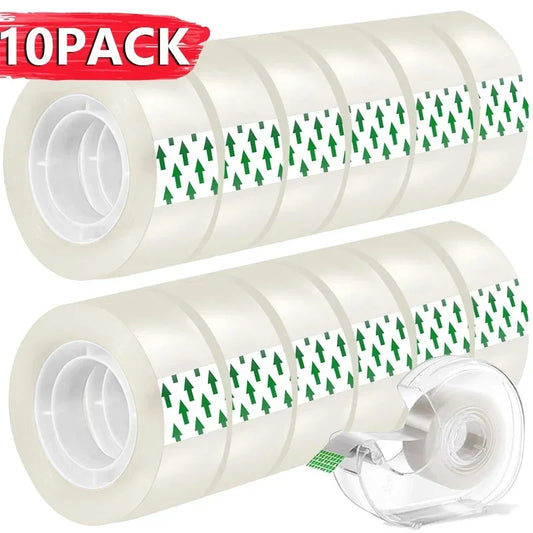 10/5/1 Rolls, Premium Transparent Tape, 0.8cm 1.2cm 1.8cm, Multifuntion High-viscosity Adhesive Tape for Gift Wrapping Packing