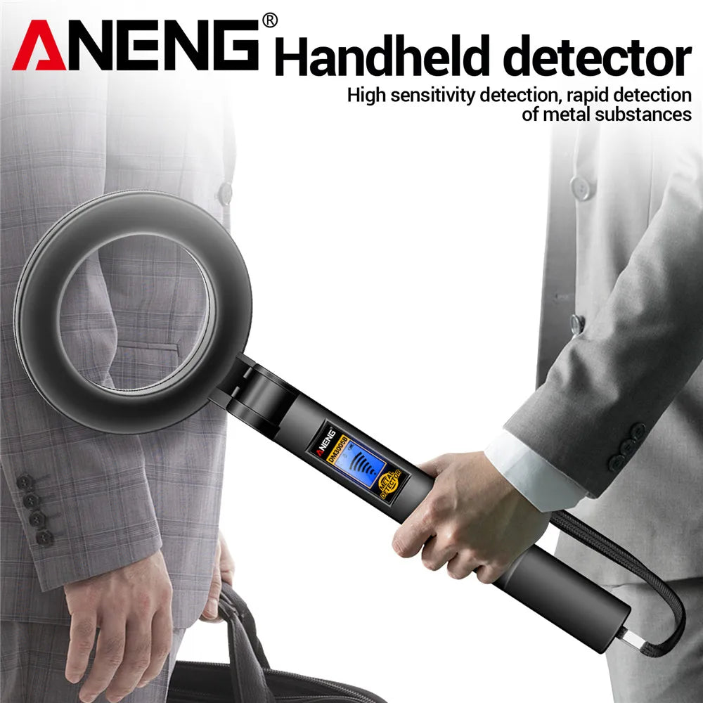 Metal Detector Handheld Beep Vibration Alarm ANENG DM3005B Airport Security Wall Circuit Check Gold Treasure Hunting Tool