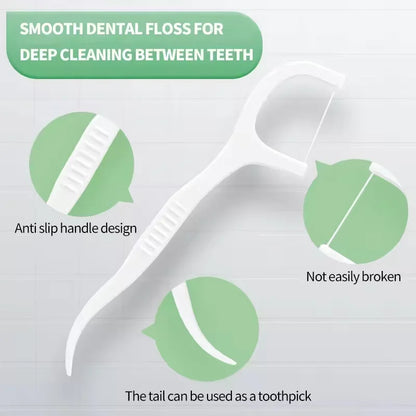 1/3/6/20 Boxes Disposable Plastic Toothpick Dental Floss High-Tension Smooth Dental Floss Stick Portable Dental Floss Box