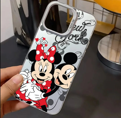 Lovely Mickey Minnie Mouse Cartoon Cute Couple Phone Case For iPhone 16 15 14 13 12 11 Pro Max XR XS Max 7 8 Plus MINI, Y2K Cover