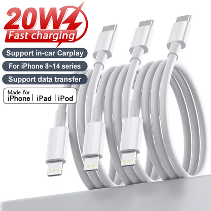 3PCS 5PCS MFi Certified TPE Cable USB C to Lightning Charging for iPhone Charger Cord Compatible for iPhone 14 13 12 11 Pro Max