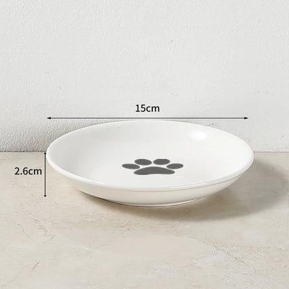 Pet Ceramic Bowl Nordic High Footed Ceramic Cat Food Bowl Snack Can Plate Anti Overturning Kitten Puppy Food Water Feeding Bowl