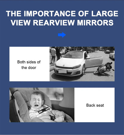 SEAMETAL Espejos de coche para bebé, espejo retrovisor interior, espejo retrovisor gran angular convexo, espejo antideslumbrante de gran visión, monitor auxiliar